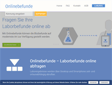 Tablet Screenshot of onlinebefunde.com